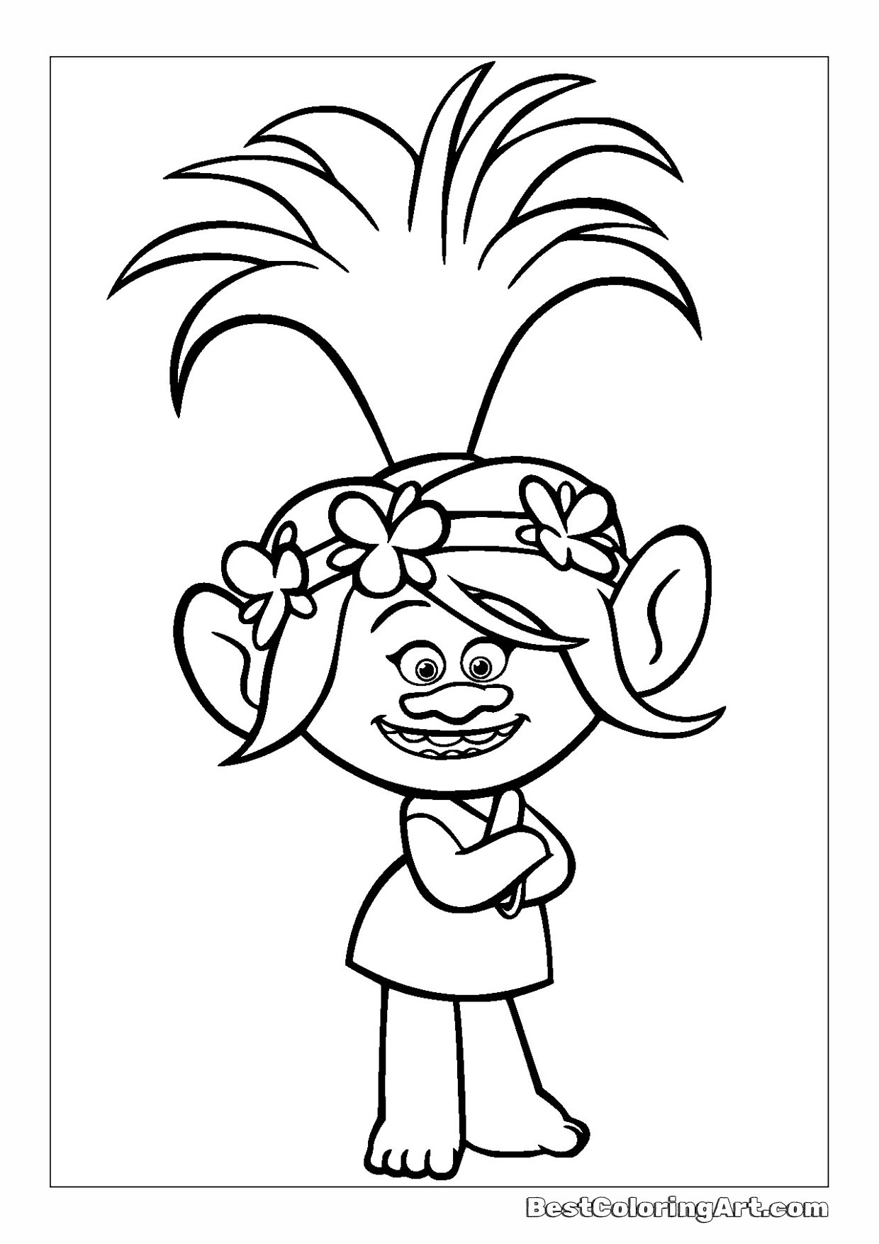 Poppy Trolls Coloring Sheet Printable Free Pdfs