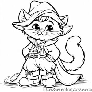 Puss in Boots Coloring Page