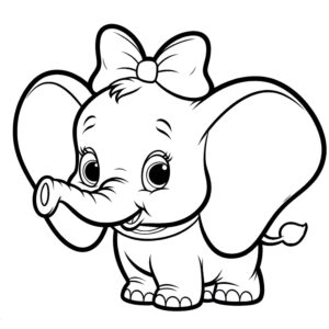 Dumbo Elephant coloring page