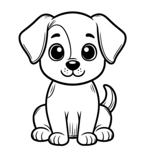 cute puppy coloring page
