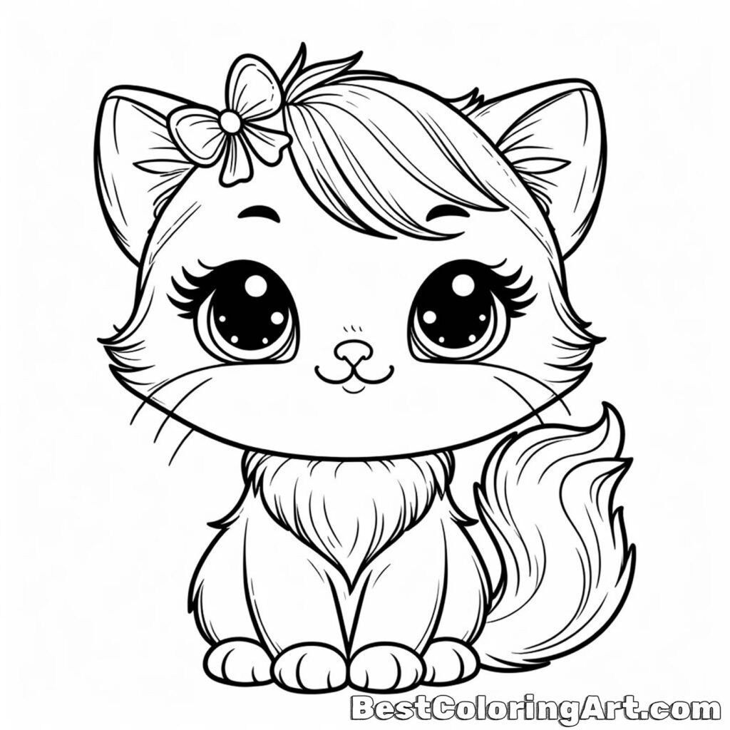 Queen Cat Coloring Image - Printable & Free PDFs