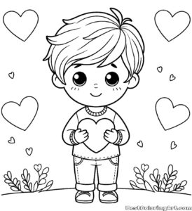 Boy with a heart