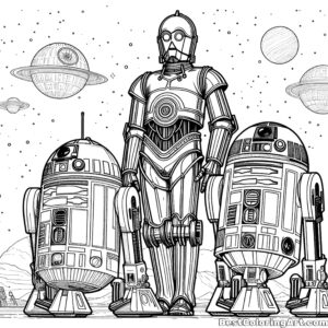 C-3PO and R2-D2 Robots