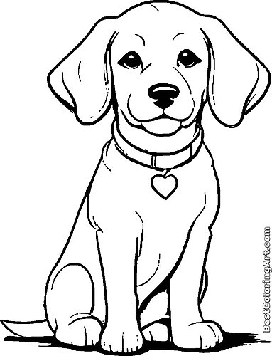 Dog for coloring pages - Printable & Free PDFs