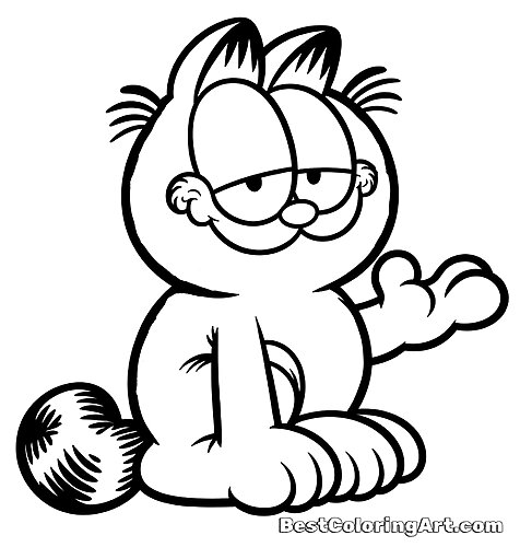 Garfield Coloring Page - Printable & Free PDFs