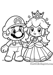 Mario and Princess from Mario Bross