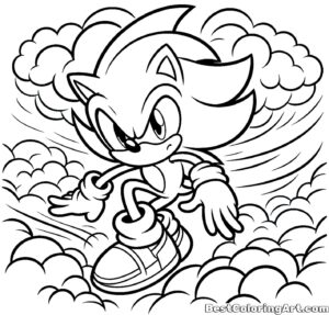 Sonic in clouds