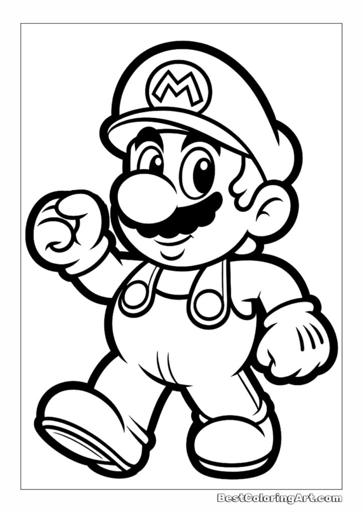 Super Mario Coloring Page - Printable & Free PDFs