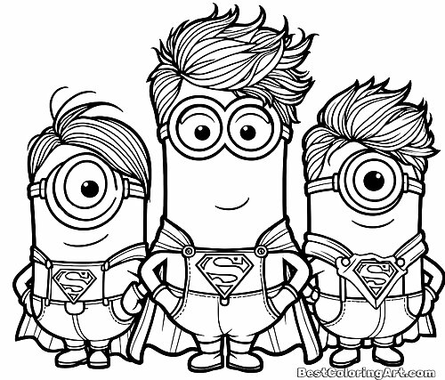 Super Minions Coloring Page - Printable & Free PDFs