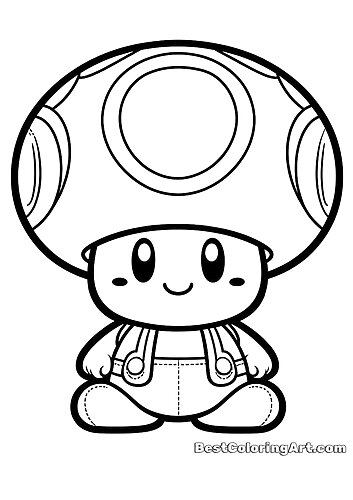 Toad Mario Bros Coloring Page Printable And Free Pdfs 
