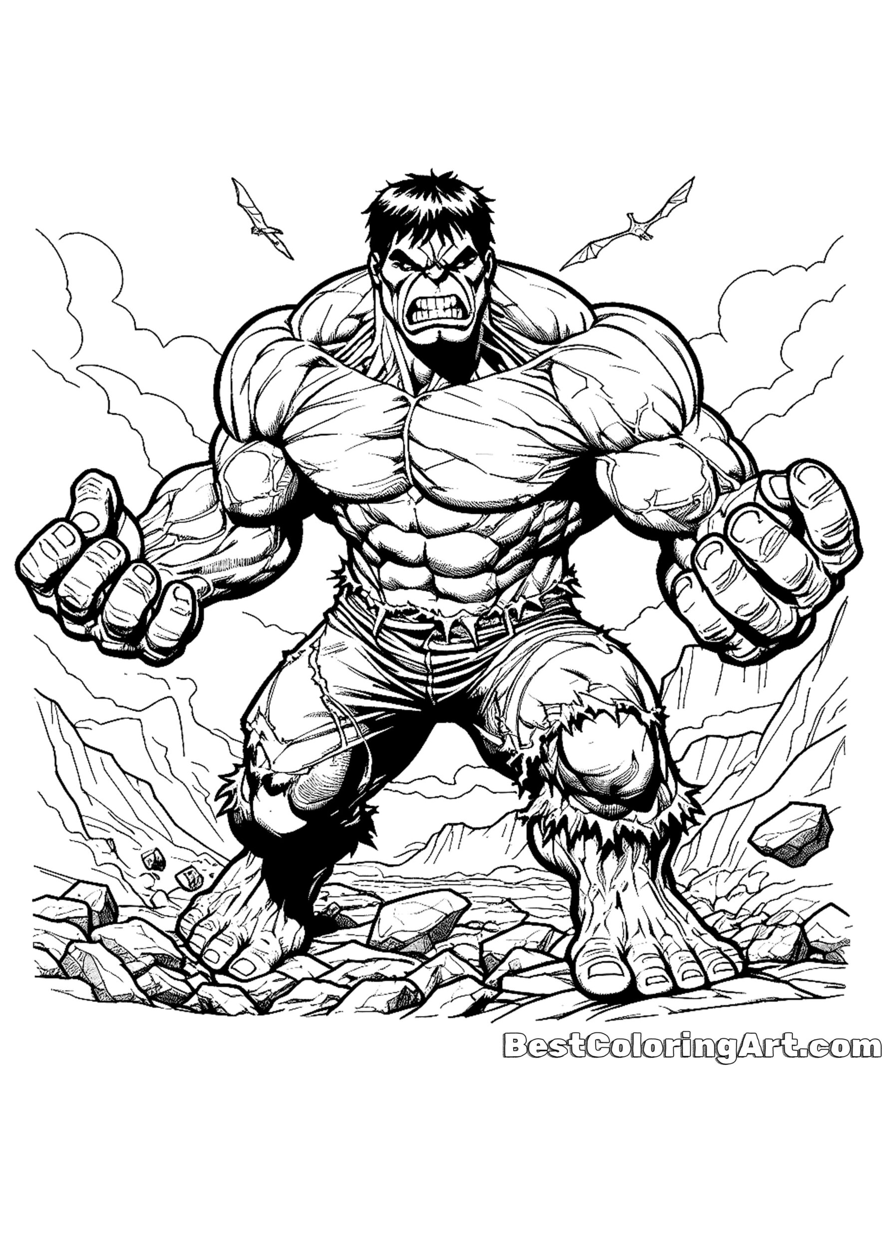 the avengers hulk coloring pages