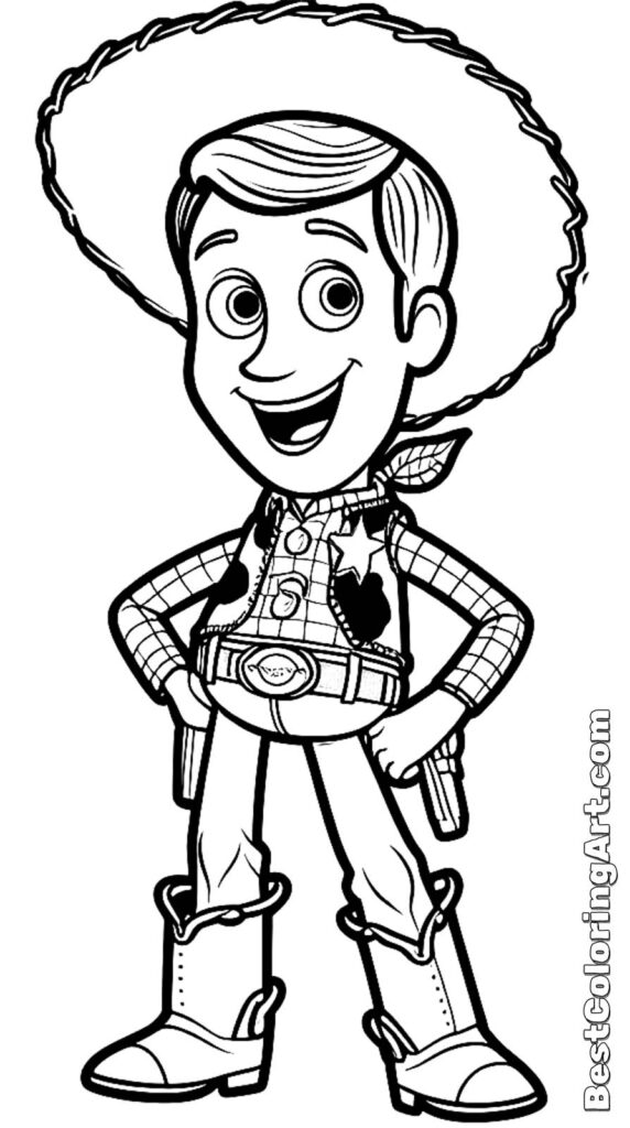 Woody Coloring Page - Printable & Free PDFs