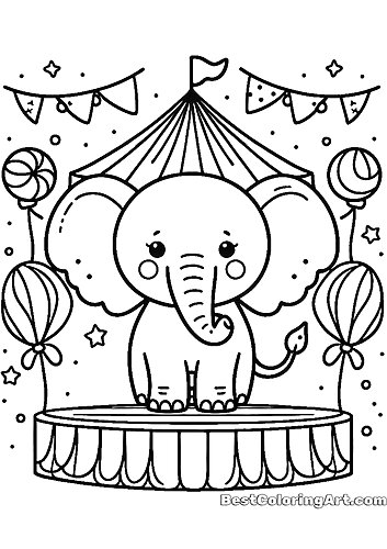 Dumbo Elephant coloring page - Printable & Free PDFs