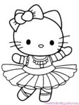 simple hello kitty ballerina