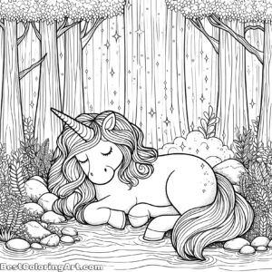 unicorn in forest