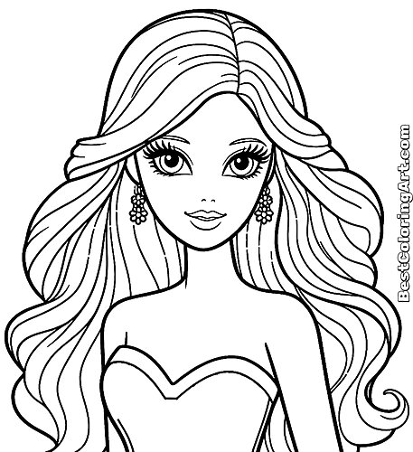 Barbie coloring book pages - Printable & Free PDFs