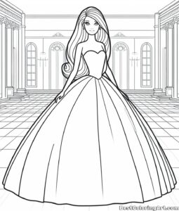 Barbie in a ball gown