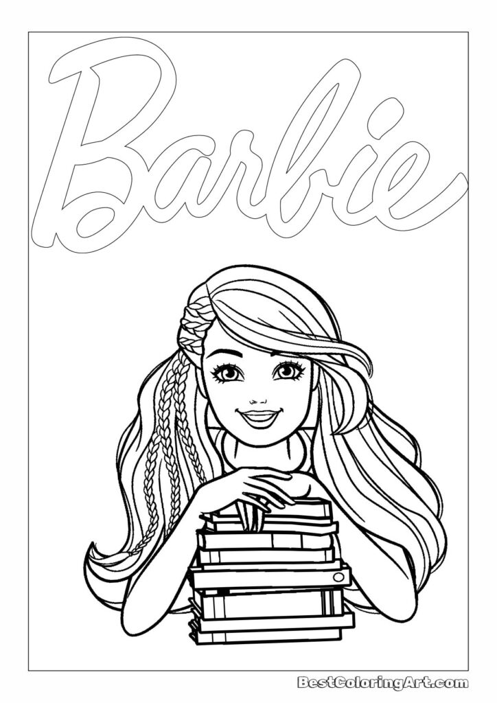 Barbie learning - Barbie coloring page - Printable & Free PDFs