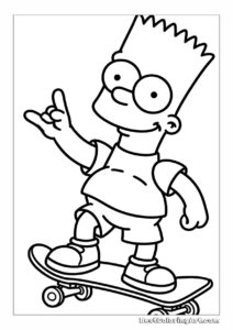 Bart on skateboard