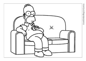 Homer Simpson on the couch