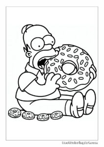 Homer eats donuts