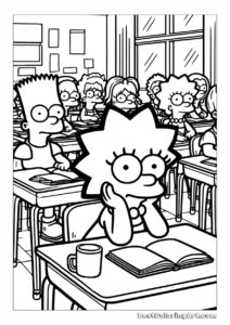 Lisa and Bart at school