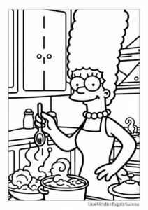 Marge Simpson cooks