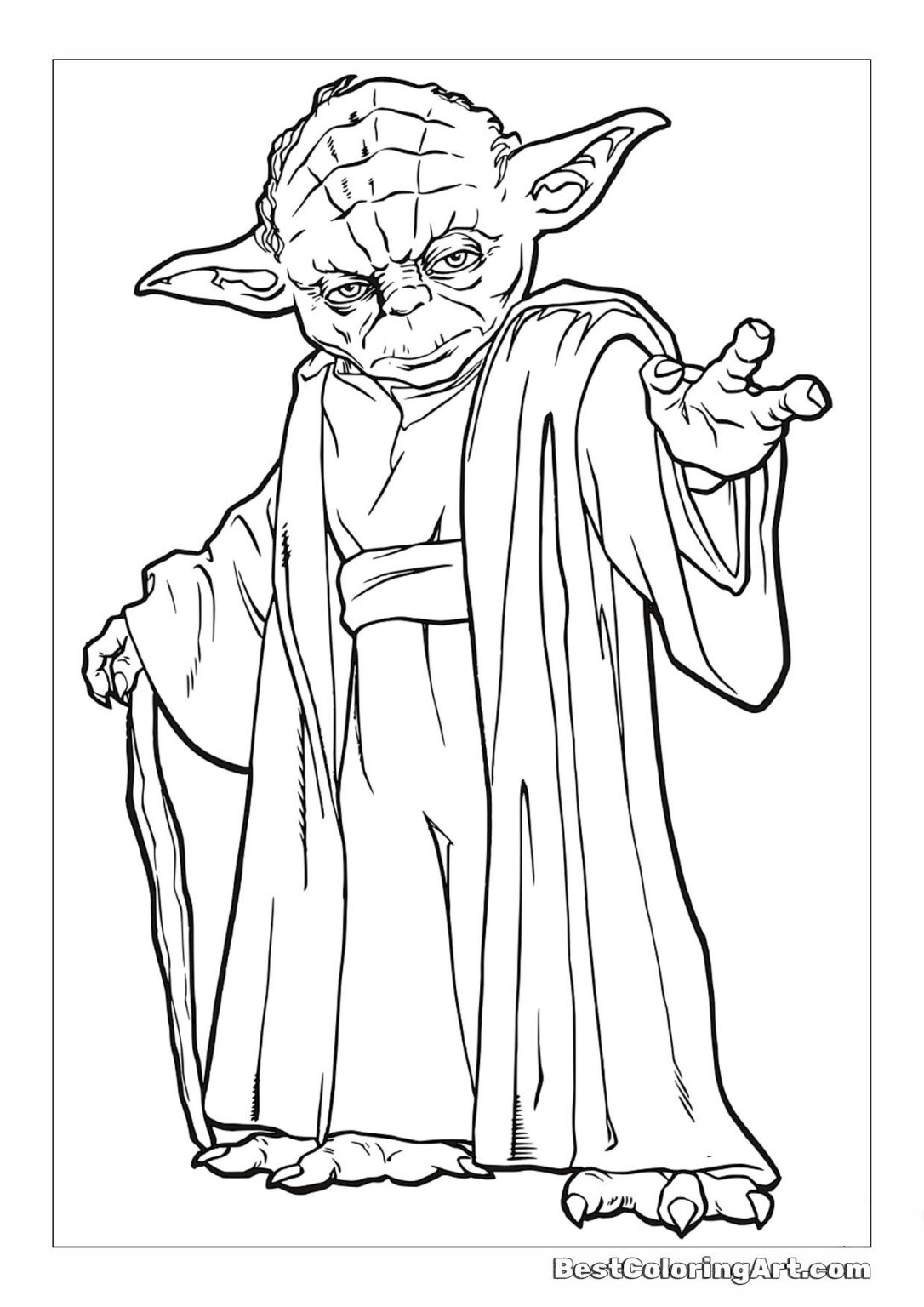 Yoda - Star Wars Coloring Page - Printable & Free PDFs