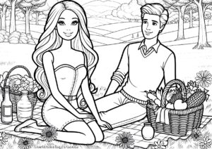 barbie with ken on a picnic