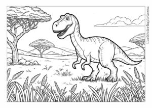 simple T-REX on the meadow
