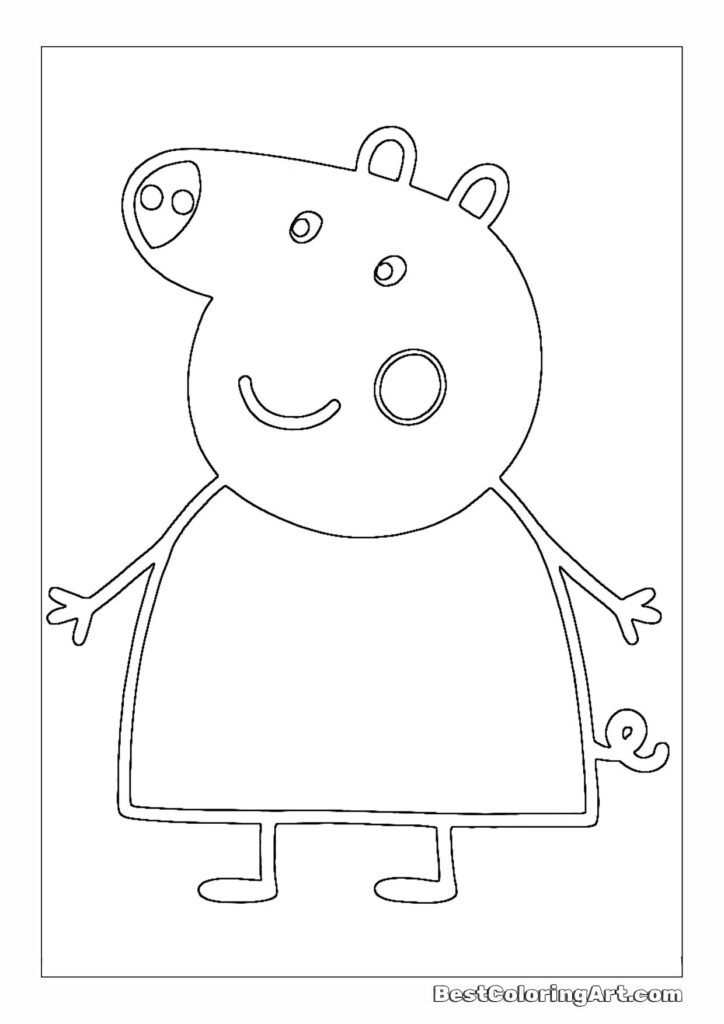 Peppa's mom - Peppa pig coloring page - Printable & Free PDFs