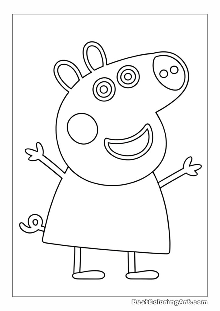 george - peppa_pig_coloring_page - Printable & Free PDFs