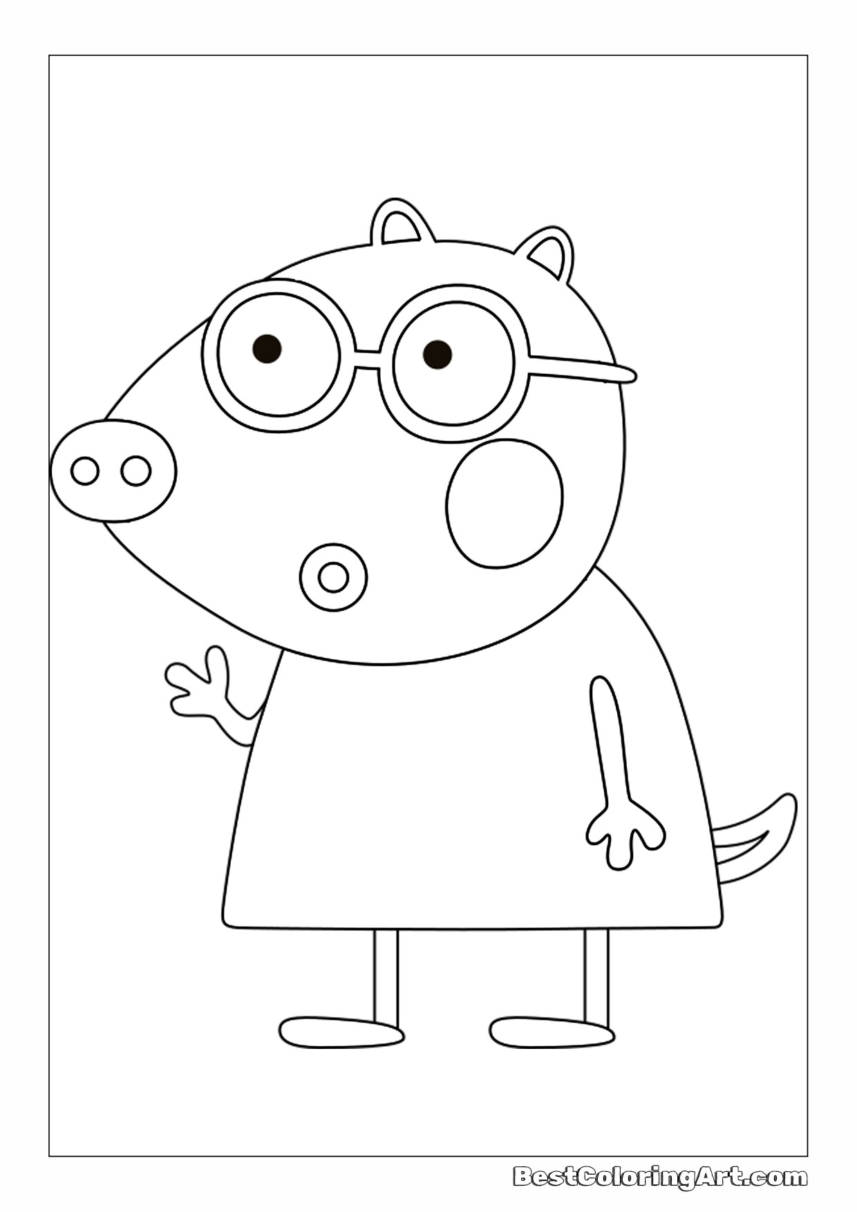 Molly Mole Peppa Pig Coloring Page Printable And Free Pdfs